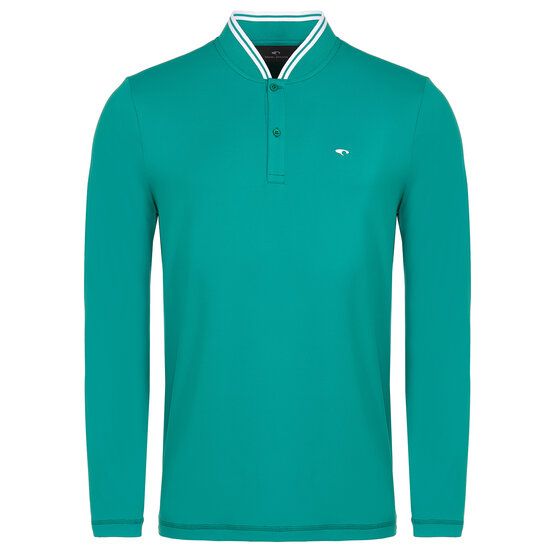 Daniel Springs  Thermal long sleeve polo green