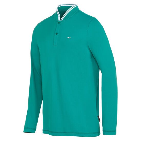 Daniel Springs  Thermal long sleeve polo green