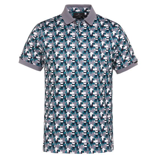 Daniel Springs  Print half-sleeve polo light gray