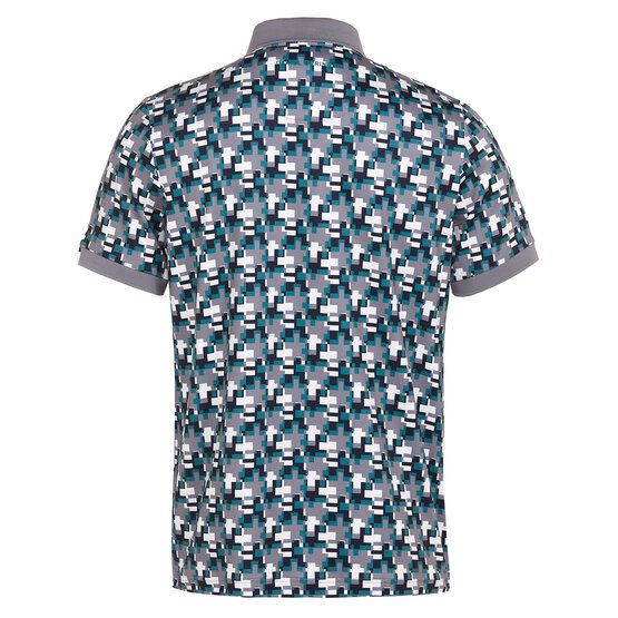 Daniel Springs  Print half-sleeve polo light gray