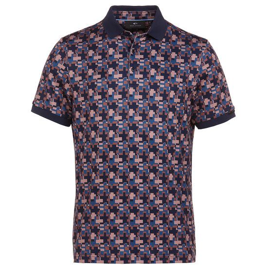 Daniel Springs Druck Halbarm Polo navy