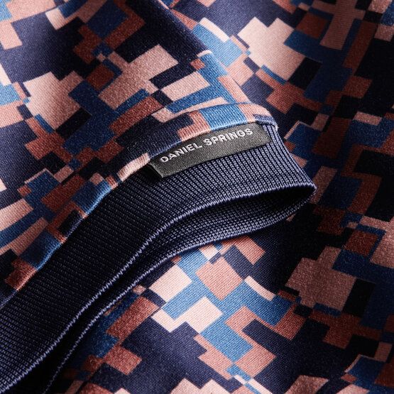 Daniel Springs  Print half-sleeve polo navy