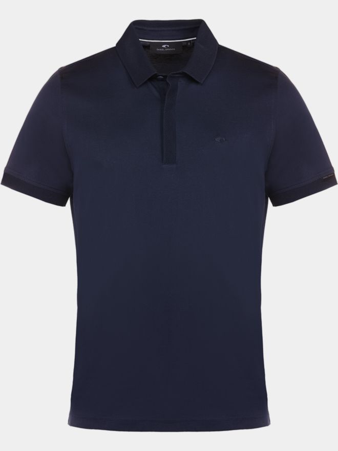 Daniel Springs Mercerisierte Baumwolle Halbarm Polo navy