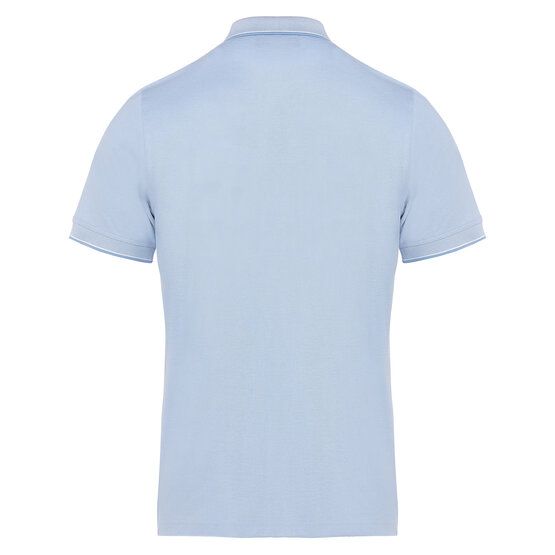 Daniel Springs 2-Tone Pique Halbarm Polo blau