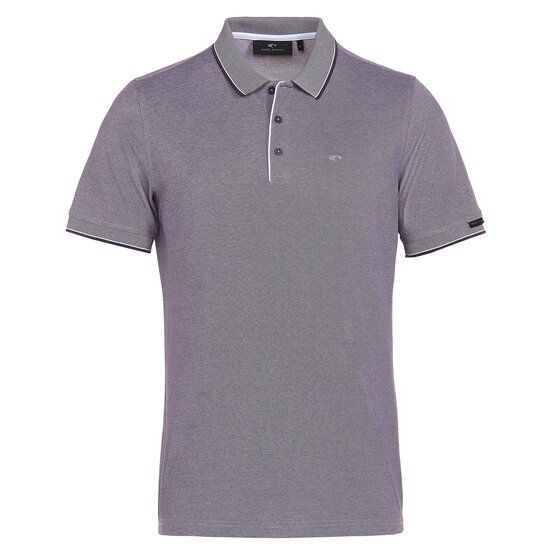 Daniel Springs  2-tone pique half-sleeve polo berry