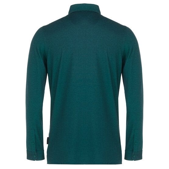 Daniel Springs 2-Tone Pique Thermo Langarm Polo grün