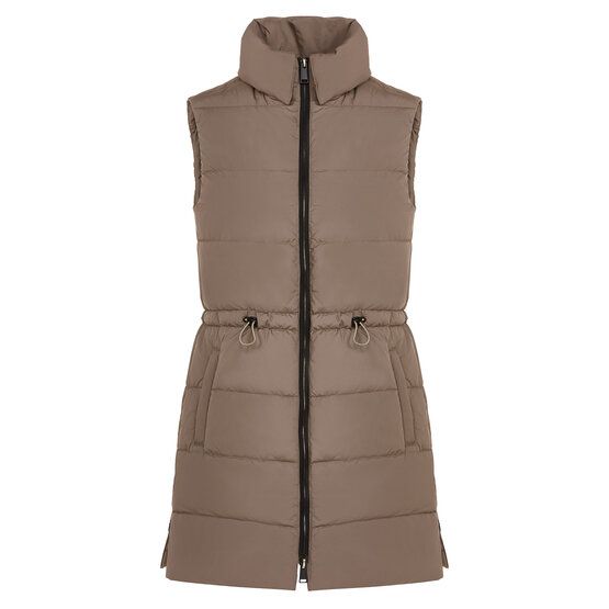 Valiente  Long quilted thermal vest taupe