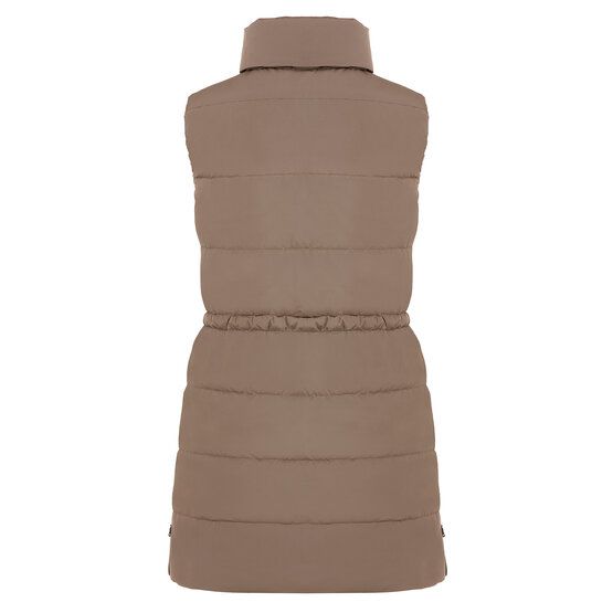 Valiente  Long quilted thermal vest taupe