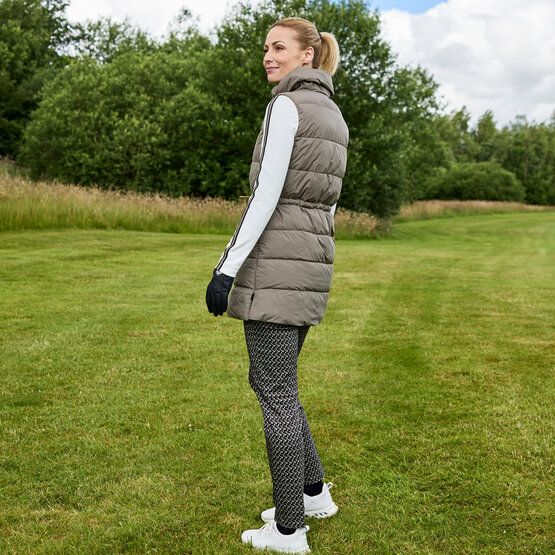 Valiente  Long quilted thermal vest taupe