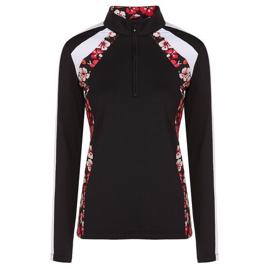 Valiente  Print 1/2 zip thermal undershirt black