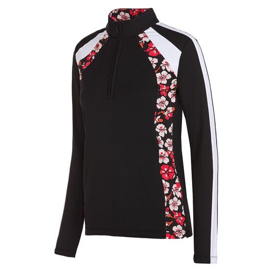 Valiente  Print 1/2 zip thermal undershirt black