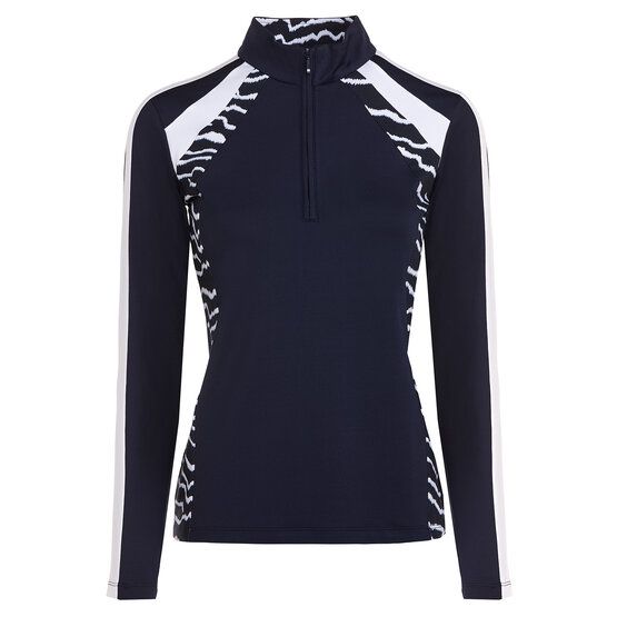 Valiente  Print 1/2 zip thermal undershirt navy