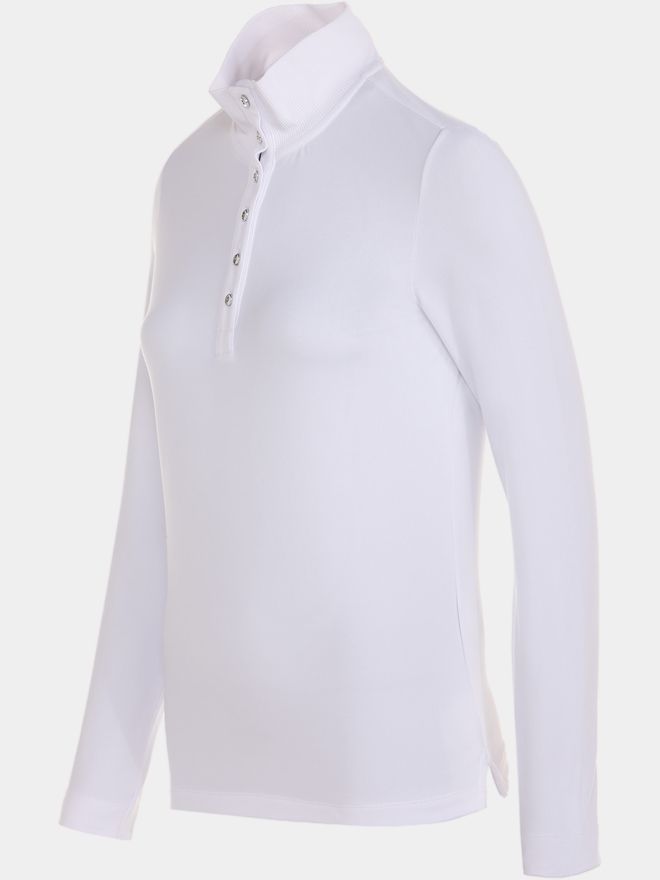 Valiente Stehkragen mit Knöpfen Thermo Unterzieher weiß