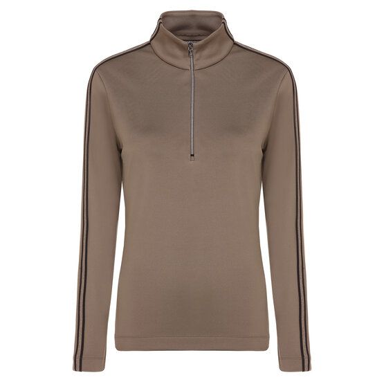 Valiente  1/2 zip stretch thermal midlayer taupe