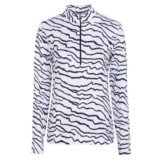 Valiente  Print 1/2 zip stretch thermal midlayer navy