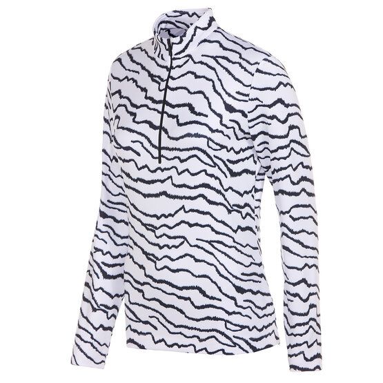 Valiente  Print 1/2 zip stretch thermal midlayer navy