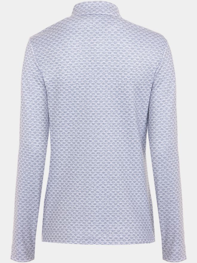 Valiente Druck 1/2 Zip Stretch Thermo Midlayer hellgrau melange