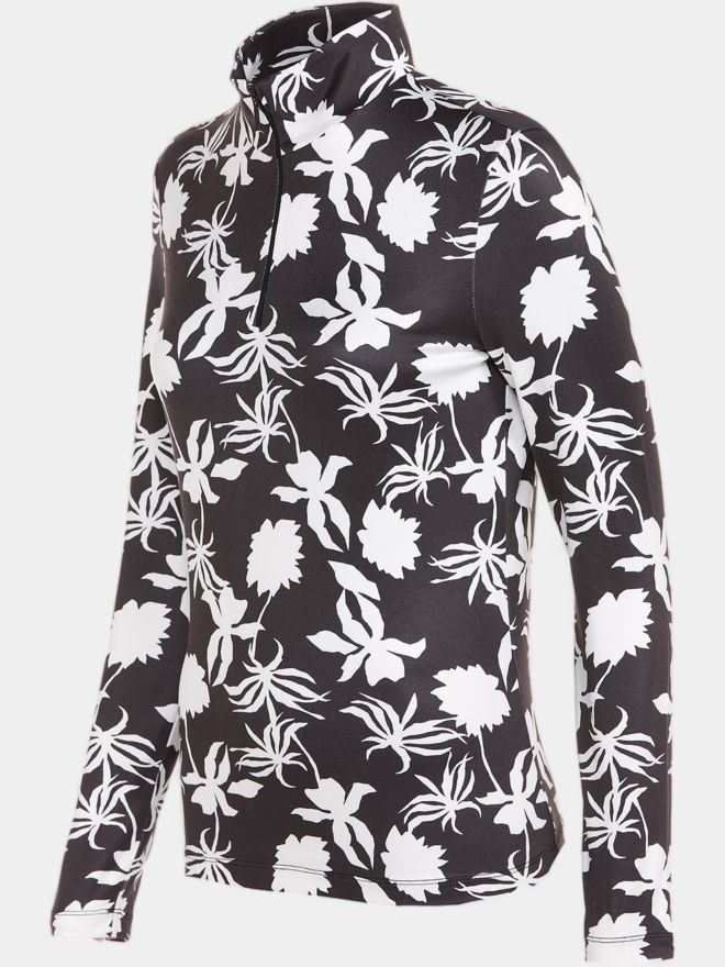 Valiente Druck 1/2 Zip Soft Touch Thermo Unterzieher schwarz