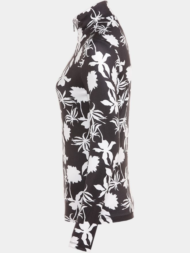 Valiente Druck 1/2 Zip Soft Touch Thermo Unterzieher schwarz