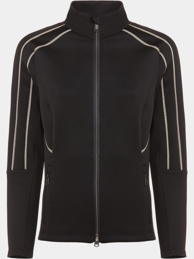 Valiente Struktur Power Stretch Jacke schwarz