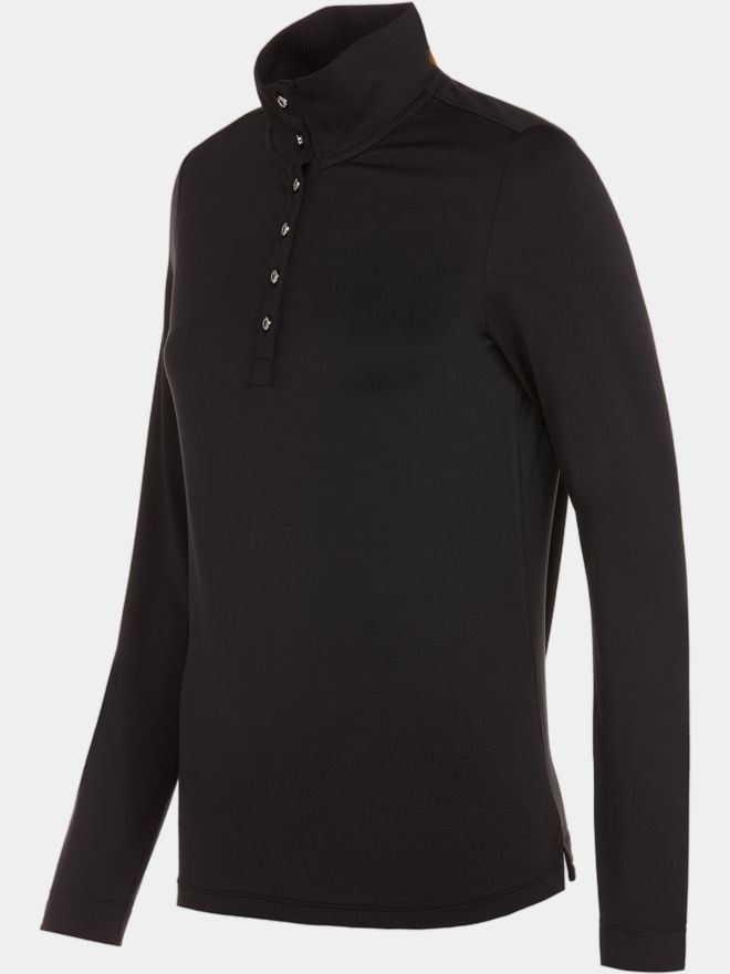 Valiente Stehkragen mit Knöpfen Thermo Unterzieher schwarz
