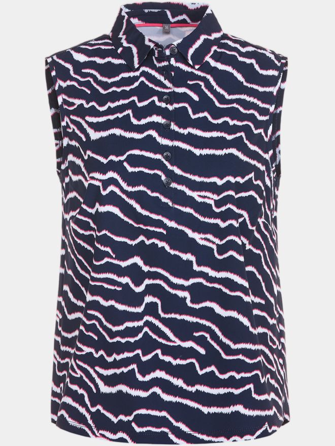 Valiente Druck Rückenfalte Ohne Arm Polo navy