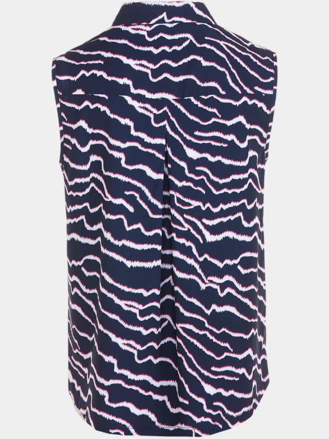 Valiente Druck Rückenfalte Ohne Arm Polo navy