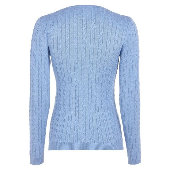 Valiente Zopf Pullover Strick hellblau