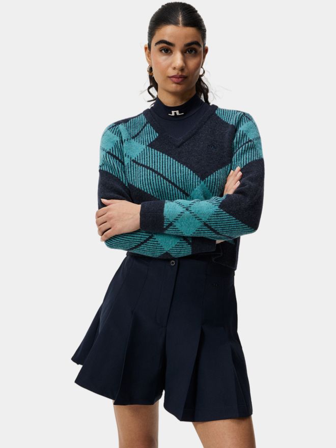 J.Lindeberg Brea Knitted V-Neck Strick Pullover mehrfarbig