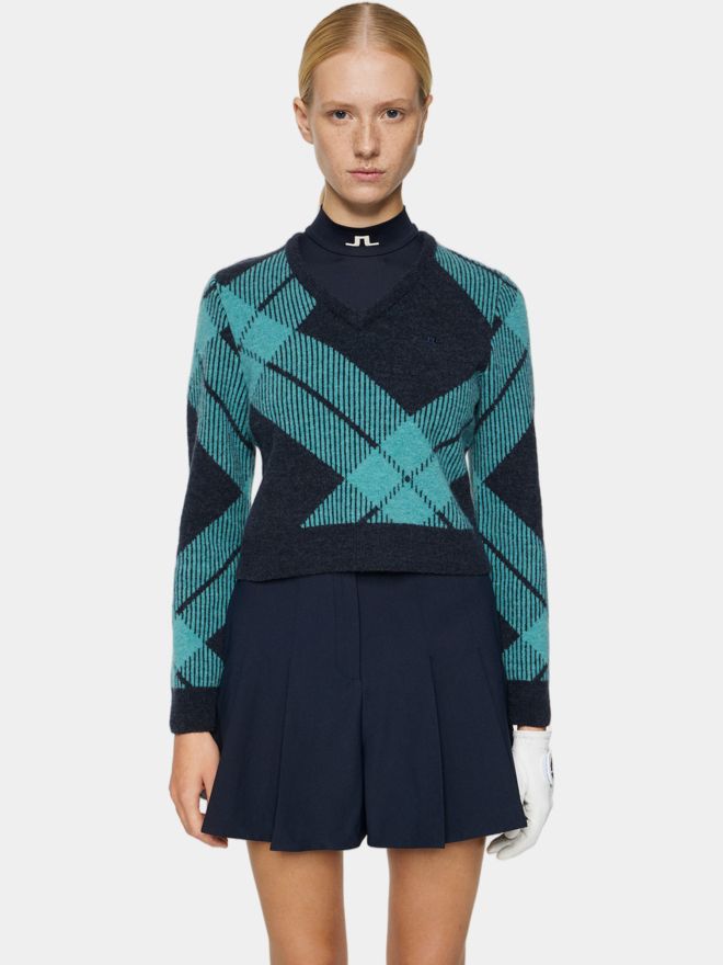 J.Lindeberg Brea Knitted V-Neck Strick Pullover mehrfarbig