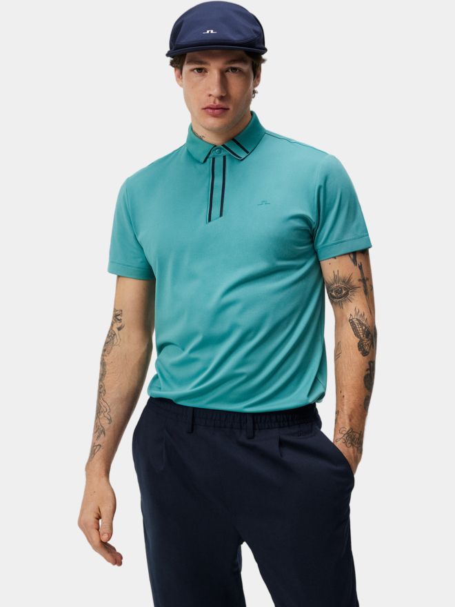 J.Lindeberg Viktor Halbarm Polo grün