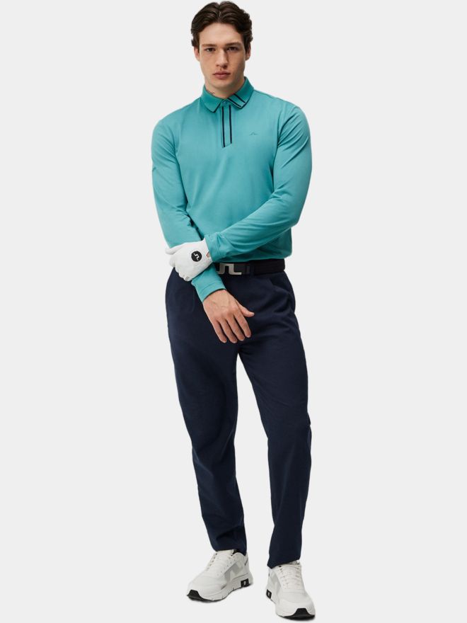 J.Lindeberg Viktor Langarm Polo grün