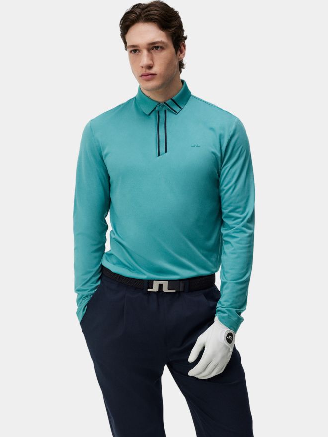 J.Lindeberg Viktor Langarm Polo grün