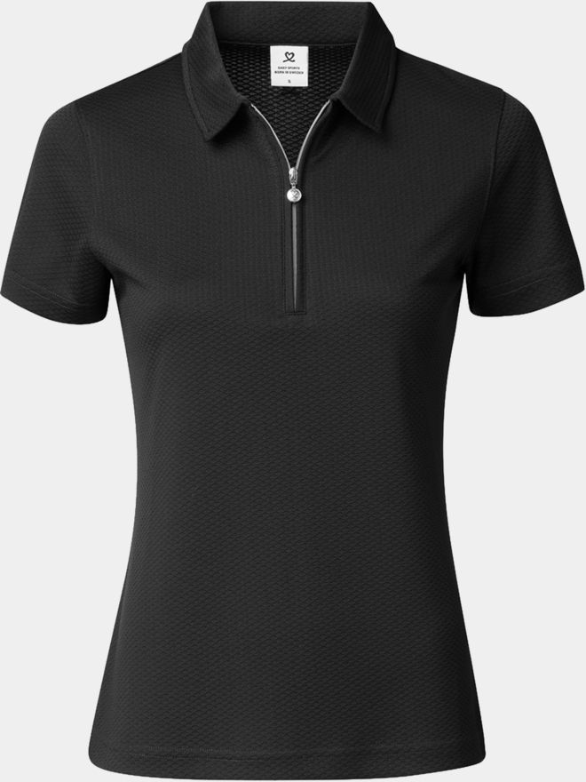 Daily Sports PEORIA Halbarm Polo schwarz