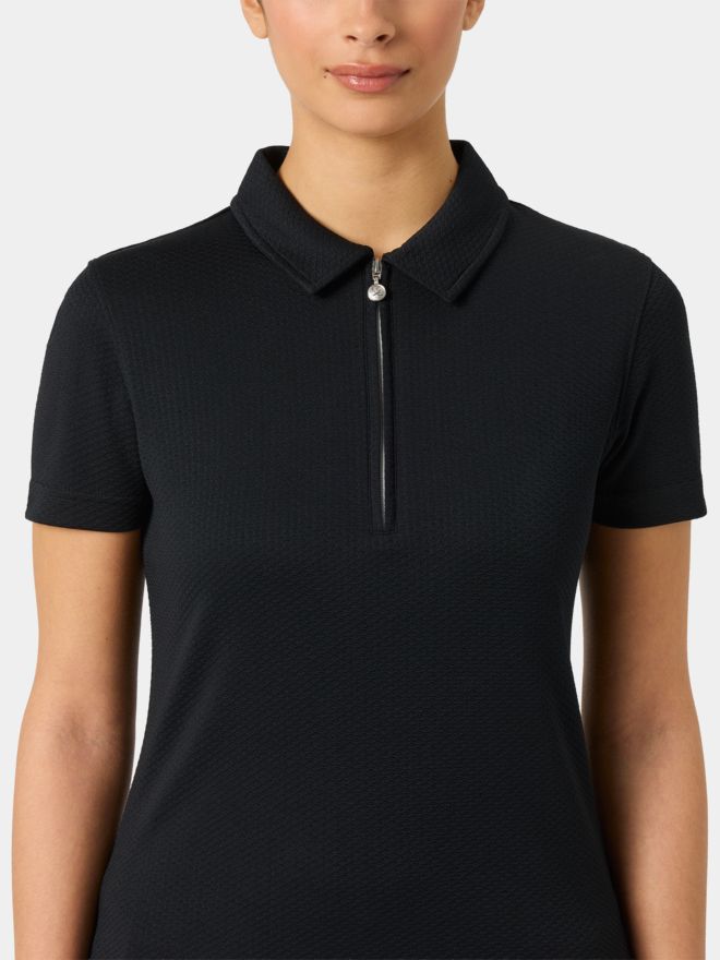 Daily Sports PEORIA Halbarm Polo schwarz