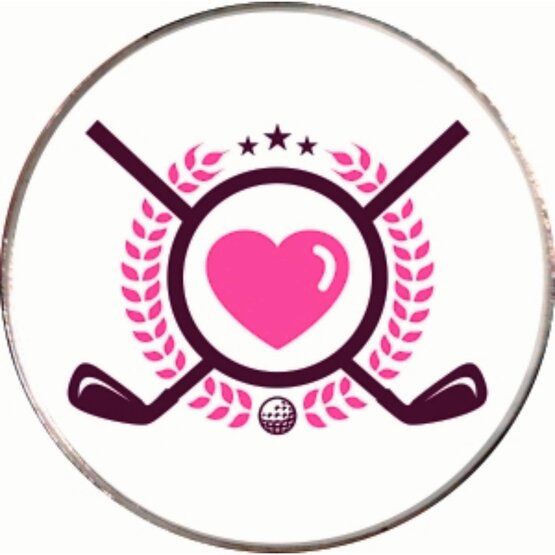 Best of Golf Pink Heart Clubs Ballmarker Sonstige