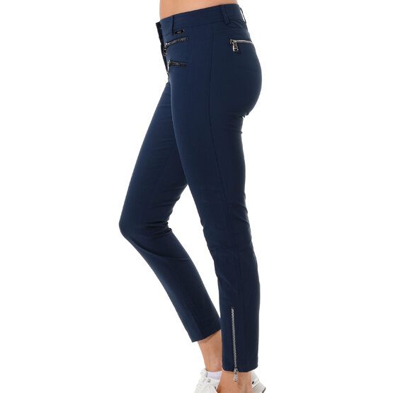 MDC Double Zip Ankle Pants 7/8 Hose navy