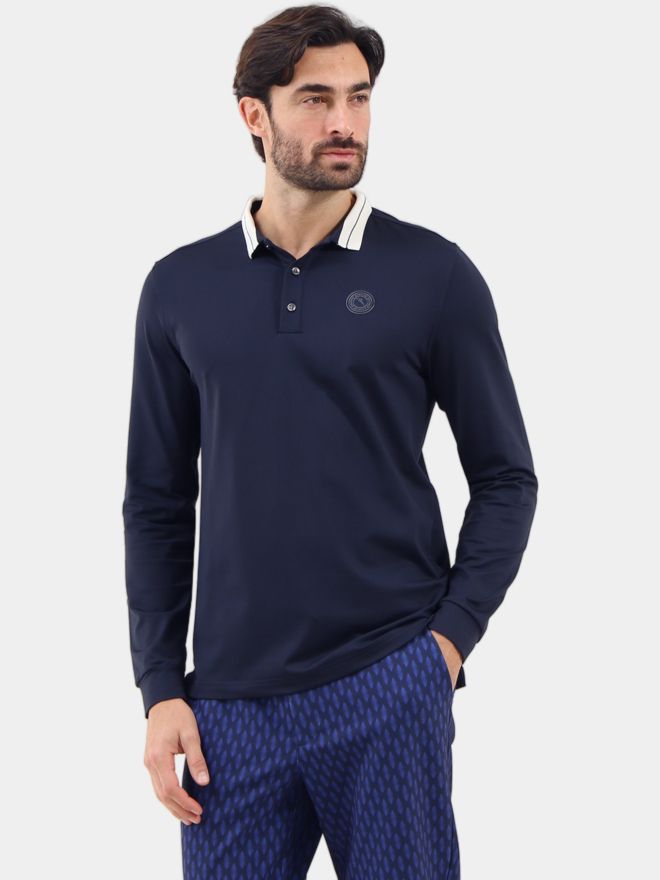 Chervo Affranto Langarm Polo navy