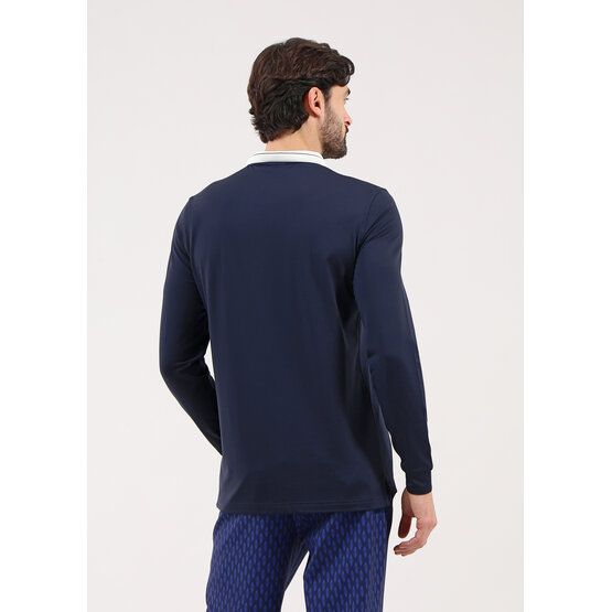 Chervo  Affranto long sleeve polo navy