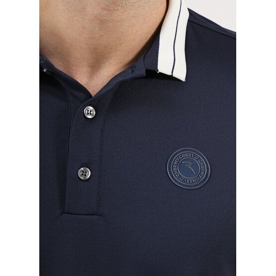 Chervo  Affranto long sleeve polo navy