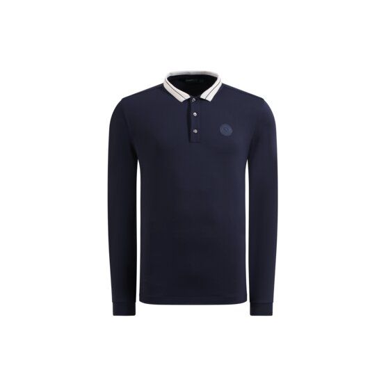 Chervo  Affranto long sleeve polo navy