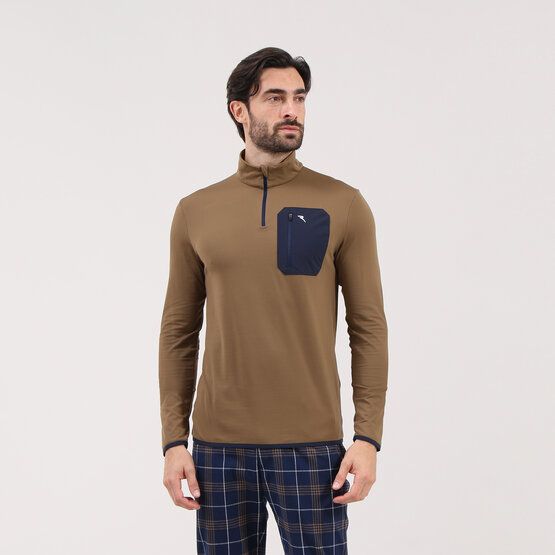 Chervo  Timoroso fleece midlayer camel