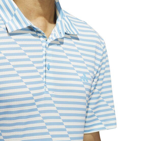 Adidas  MESH PRINT half-sleeve polo light blue