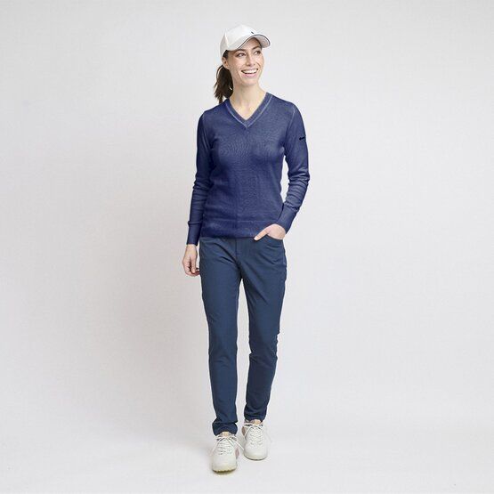 Backtee  Ladies Organic Casual Sweater Knit Sweater navy