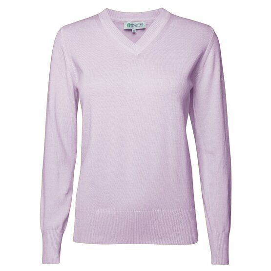 Backtee Ladies Organic Casual Strick Pullover rosa