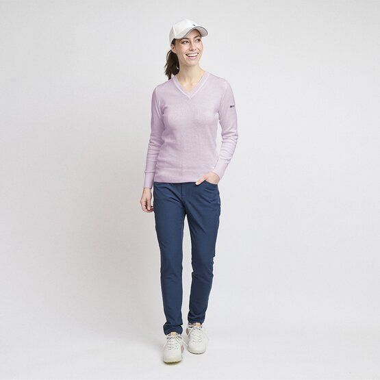 Backtee  Ladies Organic Casual Sweater Knit Sweater pink