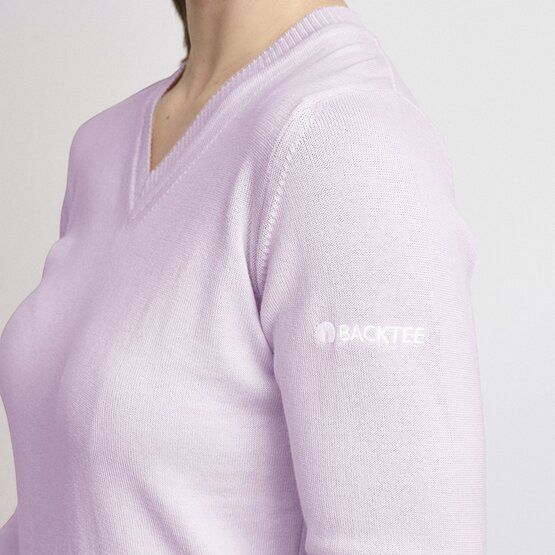 Backtee Ladies Organic Casual Strick Pullover rosa