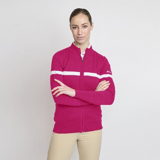 Backtee Ladies Organic Windbreaker Windstopp Strick fuchsia