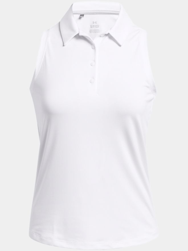 Under Armour UA Playoff ohne Arm Polo weiß