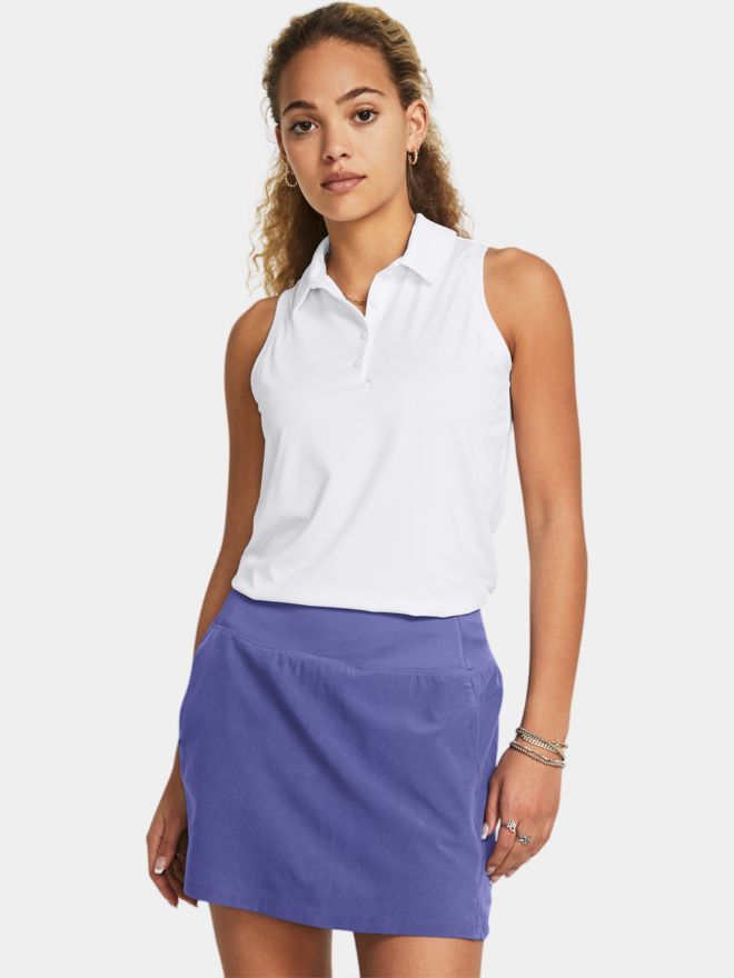 Under Armour UA Playoff ohne Arm Polo weiß